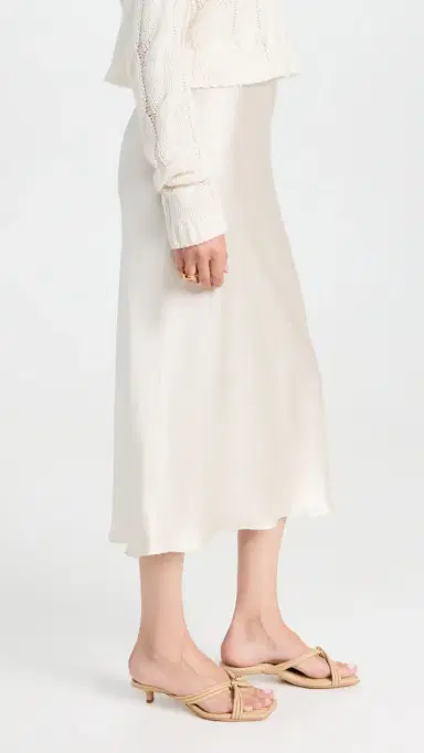 Sablyn Midi Silk Skirt Gardenia | Thumbnail 4 Sablyn Midi Silk Skirt Gardenia | Thumbnail 4