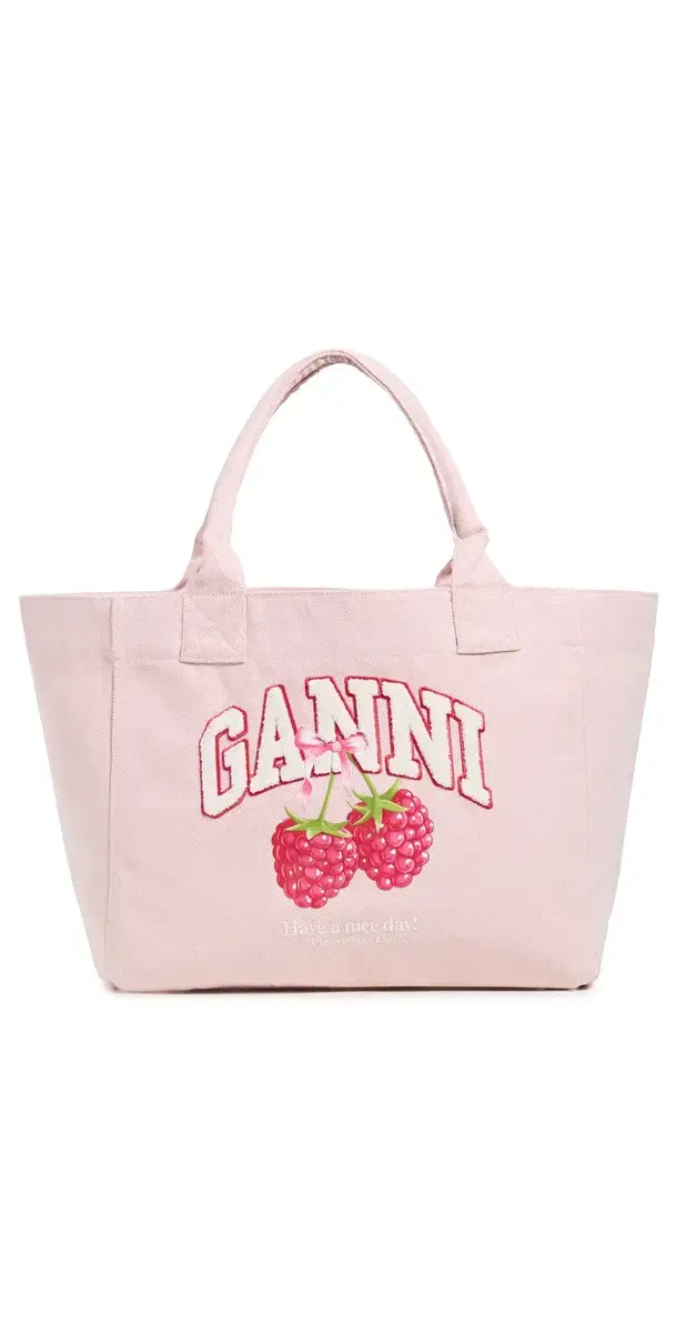 Medium Trapeze Shopper Raspberry Print Tote Egret One Size