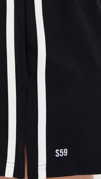 Splits59 Ella Airweight Track Shorts Black/White S | Thumbnail 6