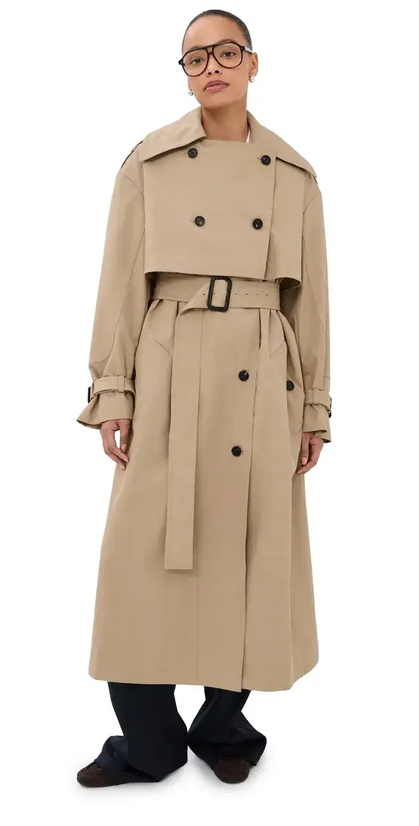 Double ayered Trench Coat Camel