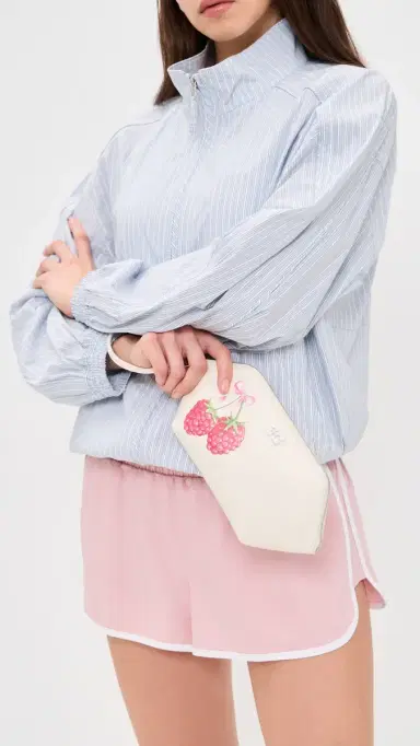 Ganni Bou Raspberry Make Up Pouch Egret One Size | Thumbnail 3