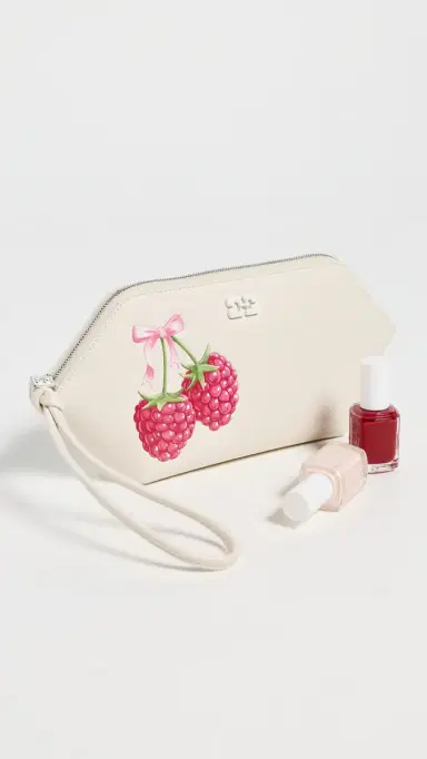 Ganni Bou Raspberry Make Up Pouch Egret One Size | Thumbnail 5