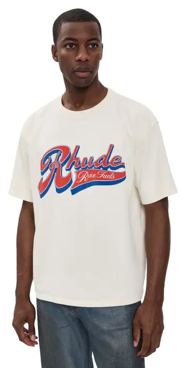 Rhude Pit Stop Tee Vintage White/Red/Blue | Thumbnail 1 Rhude Pit Stop Tee Vintage White/Red/Blue | Thumbnail 1