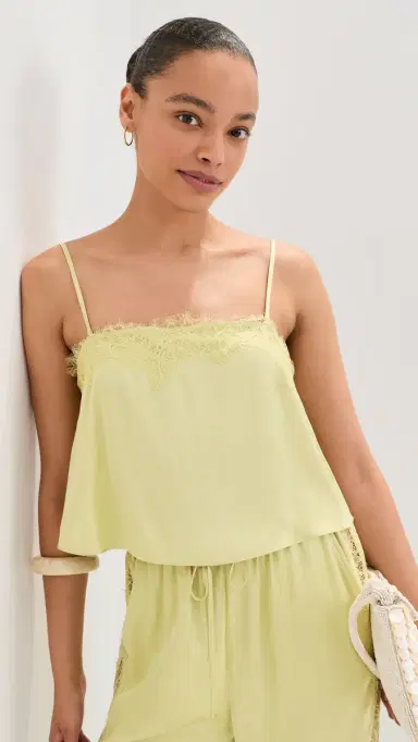 LE BOP Sienna Satin Top Honeydew | Thumbnail 2