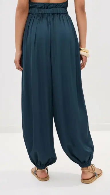 LE BOP Hunter Satin Balloon Pants Navy | Thumbnail 3