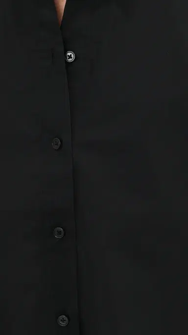 LE BOP Felicity Boxy Cropped Poplin Button Down Shirt Black L | Thumbnail 6 LE BOP Felicity Boxy Cropped Poplin Button Down Shirt Black L | Thumbnail 6