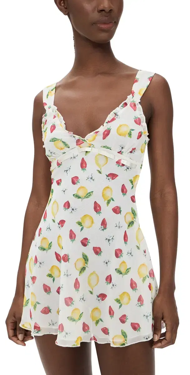Frankies Bikinis Dreamer Chiffon Mini Dress Amalfi