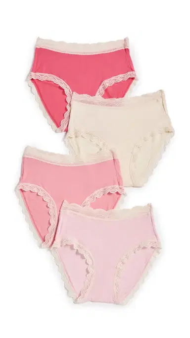 Stripe & Stare High Rise Briefs 4 Pack Coconut Ice | Thumbnail 1