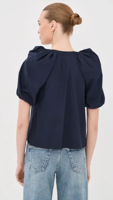 Kika Vargas Harpa Top Navy | Thumbnail 3