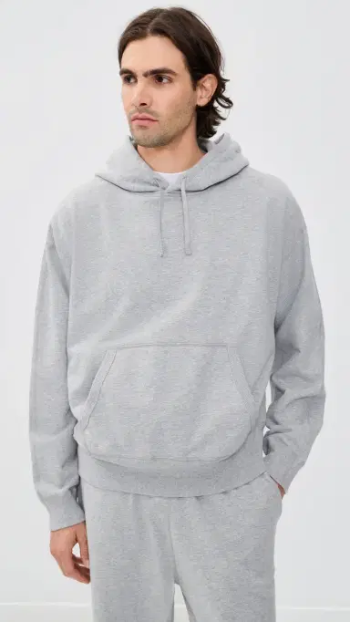 REIGNING CHAMP Midweight Terry Relaxed Hoodie Hgrey | Thumbnail 2
