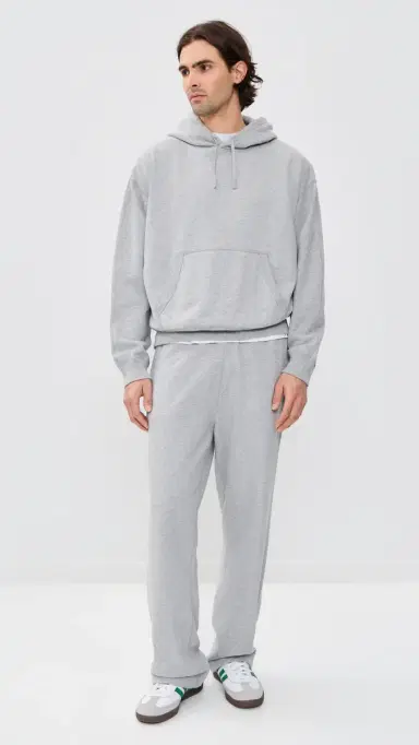 REIGNING CHAMP Midweight Terry Relaxed Hoodie Hgrey | Thumbnail 5