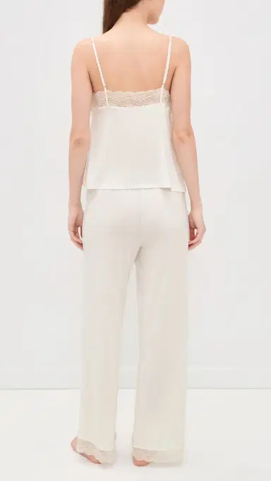 Eberjey Lara Cami Pants Pajama Set Ivory L | Thumbnail 3