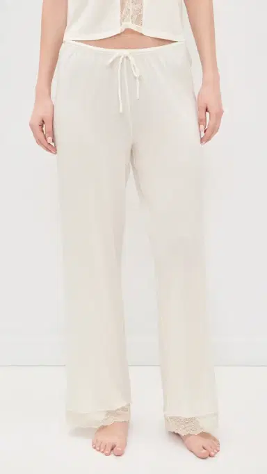 Eberjey Lara Cami Pants Pajama Set Ivory L | Thumbnail 5