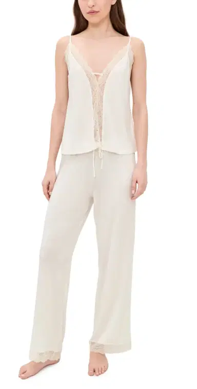 Eberjey Lara Cami Pants Pajama Set Ivory L | Thumbnail 1