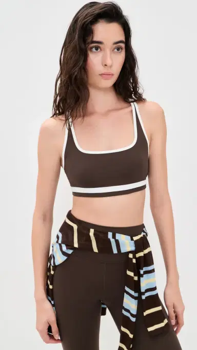 Splits59 Bianca Rigor Bra Dark Chocolate/White L | Thumbnail 2