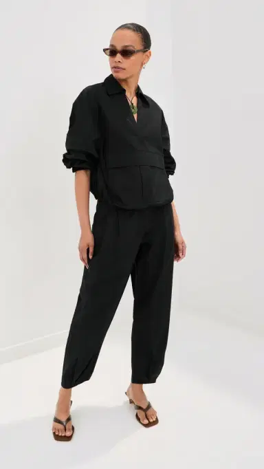 LE BOP Tate Poplin Pullover Black | Thumbnail 5 LE BOP Tate Poplin Pullover Black | Thumbnail 5