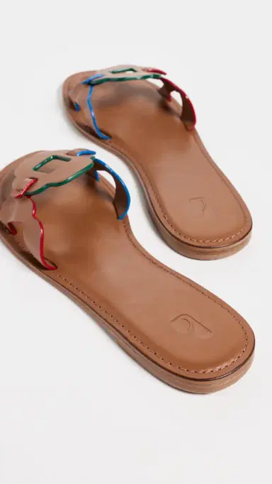 Larroudé Margherita Slides Caramel Leather | Thumbnail 4
