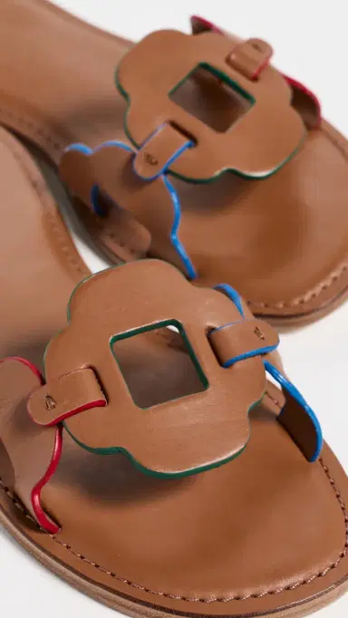 Larroudé Margherita Slides Caramel Leather | Thumbnail 6