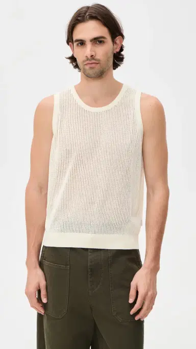 AUTO-REPLY Knit Mesh Tank Top Sea Salt | Thumbnail 2 AUTO-REPLY Knit Mesh Tank Top Sea Salt | Thumbnail 2