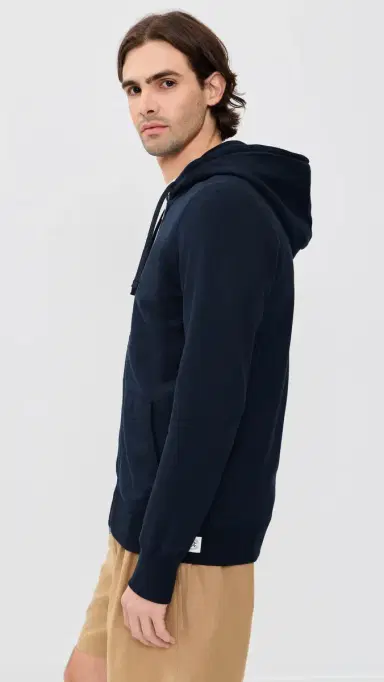 REIGNING CHAMP Midweight Terry Slim Zip Hoodie Navy M | Thumbnail 4