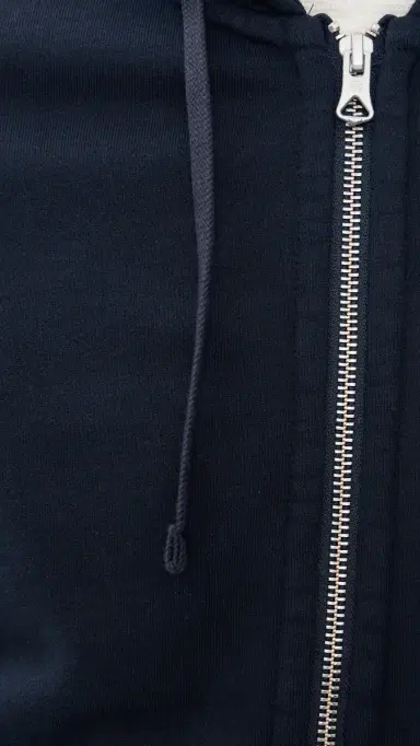 REIGNING CHAMP Midweight Terry Slim Zip Hoodie Navy M | Thumbnail 6