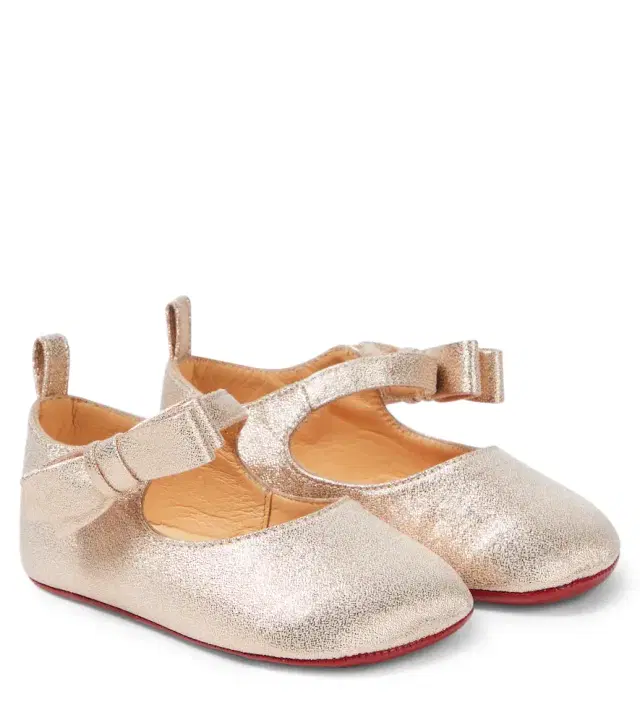 Christian Louboutin Kids Baby Lou Babe leather Mary Jane flats