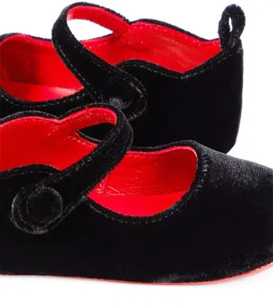Christian Louboutin Kids Baby Love Chick velvet flats | Thumbnail 3