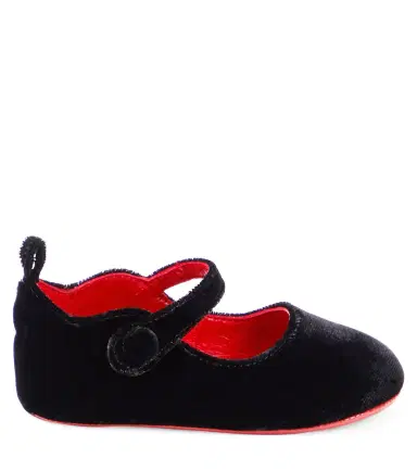 Christian Louboutin Kids Baby Love Chick velvet flats | Thumbnail 4
