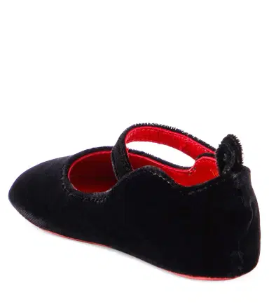 Christian Louboutin Kids Baby Love Chick velvet flats | Thumbnail 5
