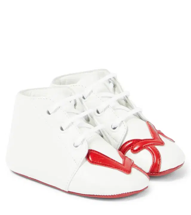 Christian Louboutin Kids Baby Love leather booties