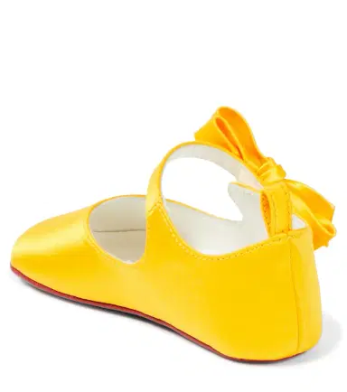 Christian Louboutin Kids Baby Lou Babe crêpe satin ballet flats | Thumbnail 2