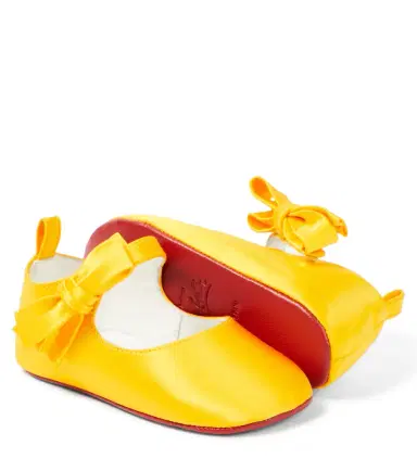 Christian Louboutin Kids Baby Lou Babe crêpe satin ballet flats | Thumbnail 3