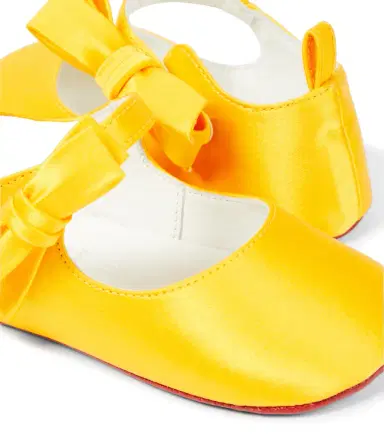Christian Louboutin Kids Baby Lou Babe crêpe satin ballet flats | Thumbnail 5