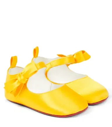 Christian Louboutin Kids Baby Lou Babe crêpe satin ballet flats | Thumbnail 1