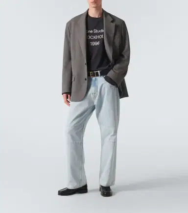 Acne Studios Logo distressed jersey T-shirt | Thumbnail 3