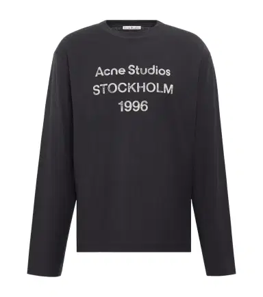 Acne Studios Logo distressed jersey T-shirt | Thumbnail 1