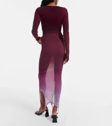 The Attico Reversible colorblocked midi dress | Thumbnail 2