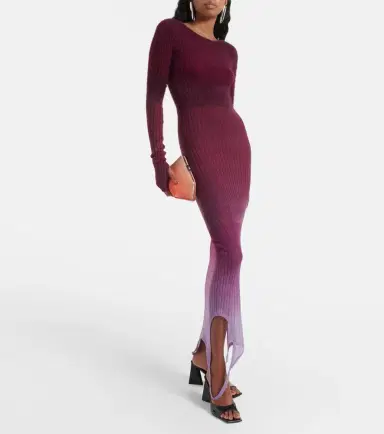 The Attico Reversible colorblocked midi dress | Thumbnail 4
