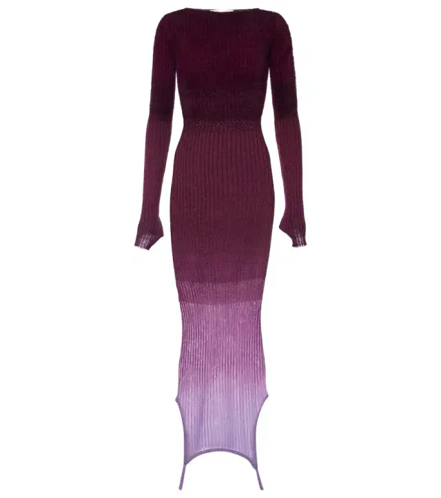 The Attico Reversible colorblocked midi dress