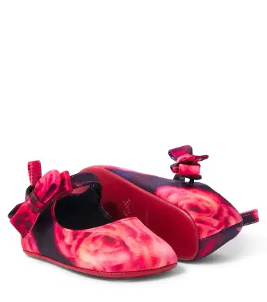 Christian Louboutin Kids Baby Lou Babe crêpe satin Mary Jane flats | Thumbnail 4