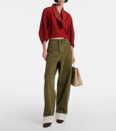 Bottega Veneta Leather-trimmed blouse | Thumbnail 4 Bottega Veneta Leather-trimmed blouse | Thumbnail 4