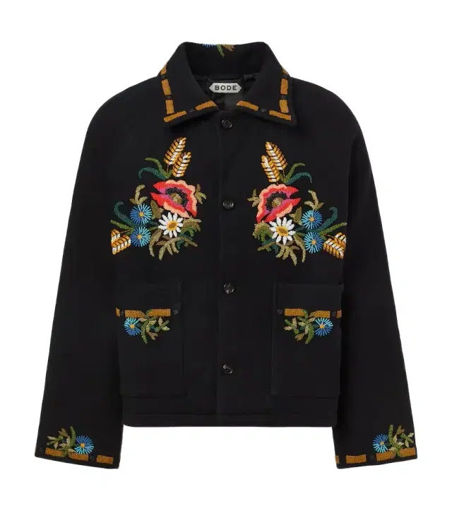 Bode Beaded Aquitaine embellished wool jacket