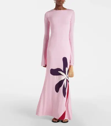 Cala de la Cruz Amay floral jersey maxi dress | Thumbnail 3