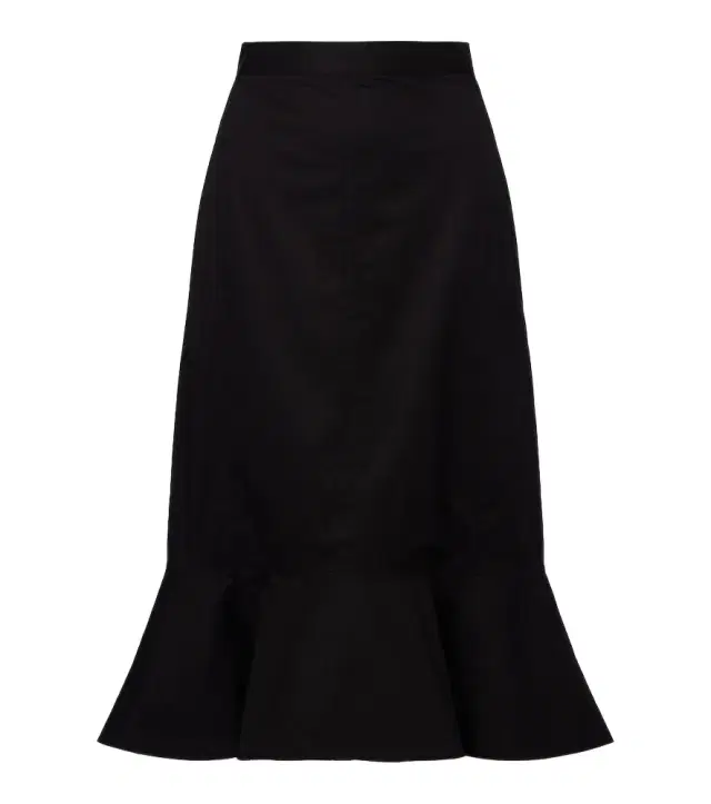 Plan C Ruffled cotton-blend poplin midi skirt