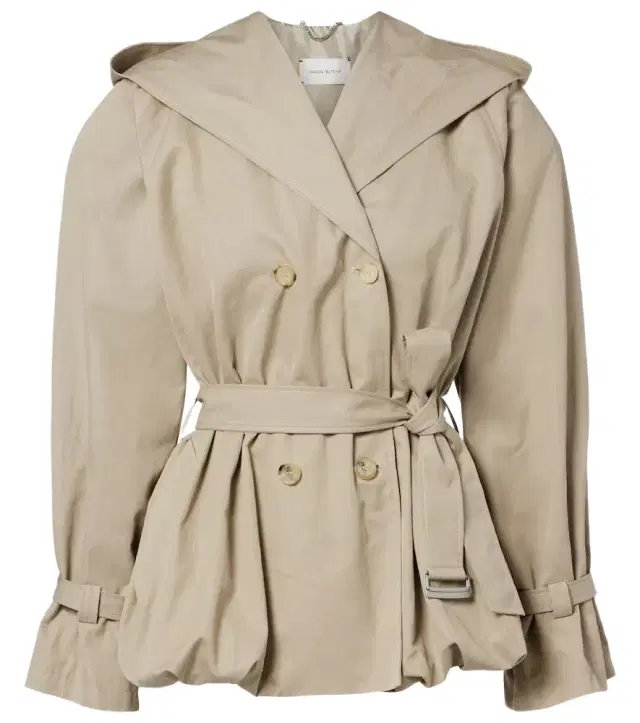 Belted cotton-blend jacket