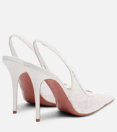 Amina Muaddi Anok lace slingback pumps | Thumbnail 2