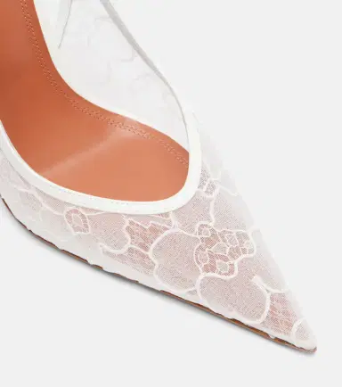 Amina Muaddi Anok lace slingback pumps | Thumbnail 4