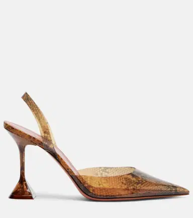 Amina Muaddi Holli snake-print PVC slingback pumps | Thumbnail 2 Amina Muaddi Holli snake-print PVC slingback pumps | Thumbnail 2