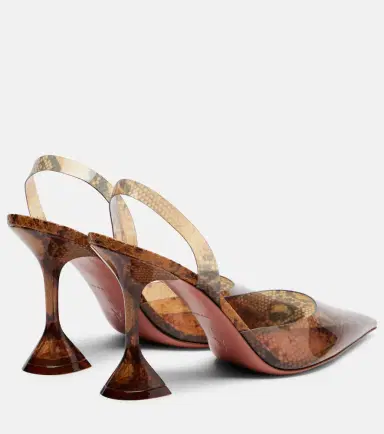 Amina Muaddi Holli snake-print PVC slingback pumps | Thumbnail 4 Amina Muaddi Holli snake-print PVC slingback pumps | Thumbnail 4