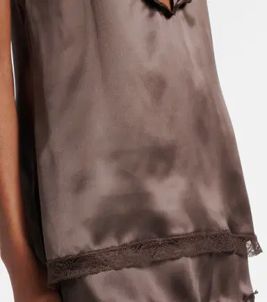 Magda Butrym Floral-appliqué silk satin camisole | Thumbnail 4